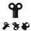 10 Pcs Radiator Accessories 2.50x2.40x0.90cm Black 8