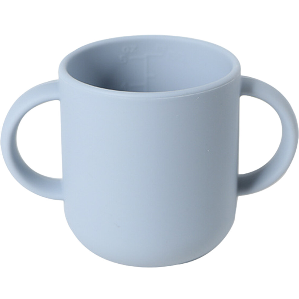 Ohphcall Blue Silicone Toddler Training Cup With Handles For Easy Grip