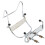 Portable Silver Iron Erhu Bracket with Leather Spacer for Support 1