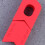 Raindrops Chain Wheel Crankset Cover Silicone Red 4pcs/Set 3