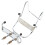 Portable Silver Iron Erhu Bracket with Leather Spacer for Support 3