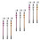9Pcs Dual-Headed Eyebrow Comb and Eyelash Brush Plastic Makeup Tool 2