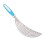 stainless steel spaghetti strainer with plastic handle, blue 5
