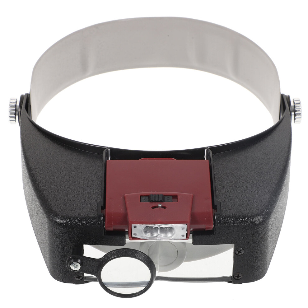 Villcase 3Pcs 2 Glasses Headband Magnifier Hands-Free Headlamp