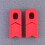 Raindrops Chain Wheel Crankset Cover Silicone Red 4pcs/Set 4