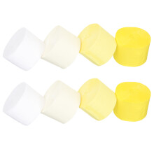 8Pcs Lightweight Yellow Crepe Paper Streamers for Birthday Party Decor