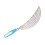 stainless steel spaghetti strainer with plastic handle, blue 4