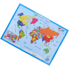 Maps For Kids Wall Poster Blue Synthetic Paper 1set