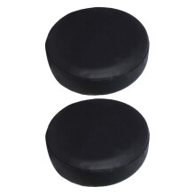 2Pcs Black PVC Spare Tire Covers for Trailers Durable Uv Resistant