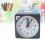 Grey Plastic Portable Square Quartz Table Clock Durable Material 6