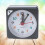 Grey Plastic Portable Square Quartz Table Clock Durable Material 5