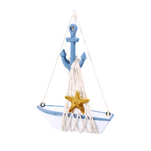 Wooden Ship Model Kit Boat Model Toy Hand Painted Nautical Decor