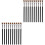 20Pcs Portable Black Wooden Eyebrow Combs Makeup Tools for Home Use 3