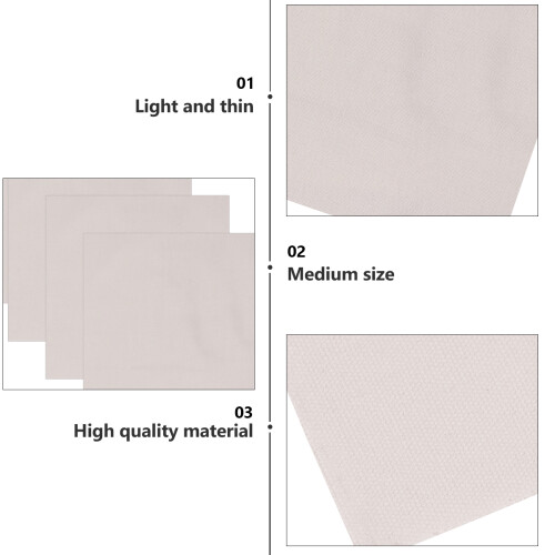 7Pcs Light Grey Cotton Linen Cloth Embroidery Tool Kit for Beginners 1