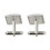 1Pair Business Alloy Cufflinks French Style Stripe Pattern Assorted 10