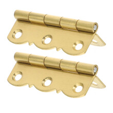 2 Pcs Piano Music Stand Hinge High-grade Heavy Duty Hinges Cabinet Copper Flips Metal Wooden Box