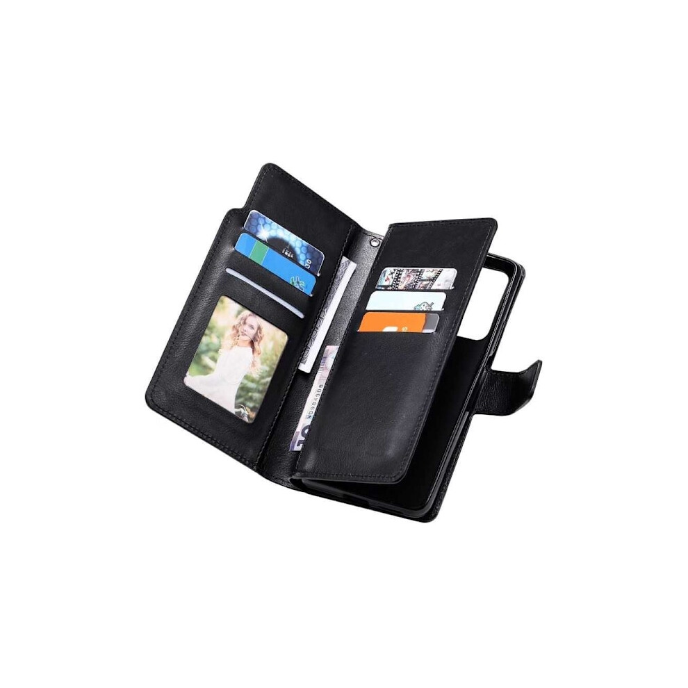 Compatible With Xiaomi Mi 11T / 11T Pro Practical Wallet Case With 12-Compartment Array V4 Black 9180479546580