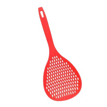 Tssuoun Strainer Long Handle Heat-resistant Kitchen Skimmer Sifter Plastic Cooking Sieve Scoop Spoon Red