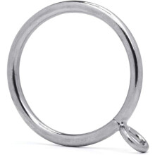 72 Pcs 1.5-Inch Inner Diameter Curtain Rings with Eyelets,Fits Up to 1 1/4-Inch Rod - Satin Nickel