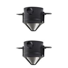 2 Pcs Coffee Maker Filter Reusable Strainer Dripper Metal Onion ABS Resin and 304 Stainless Steel