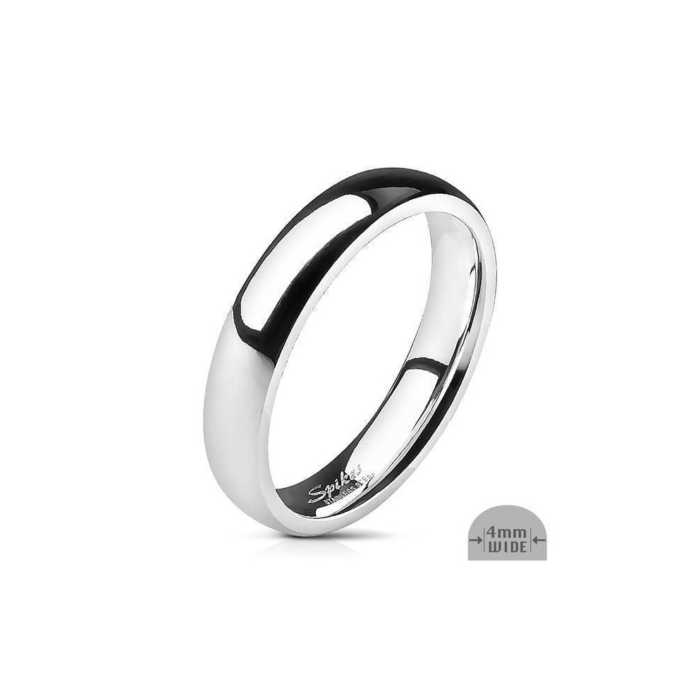 6 Mm. Wide Smooth Convex Ring In Mirror Polished 316L Steel 20.57 Mm Size 11 = 20.57 9170372889327