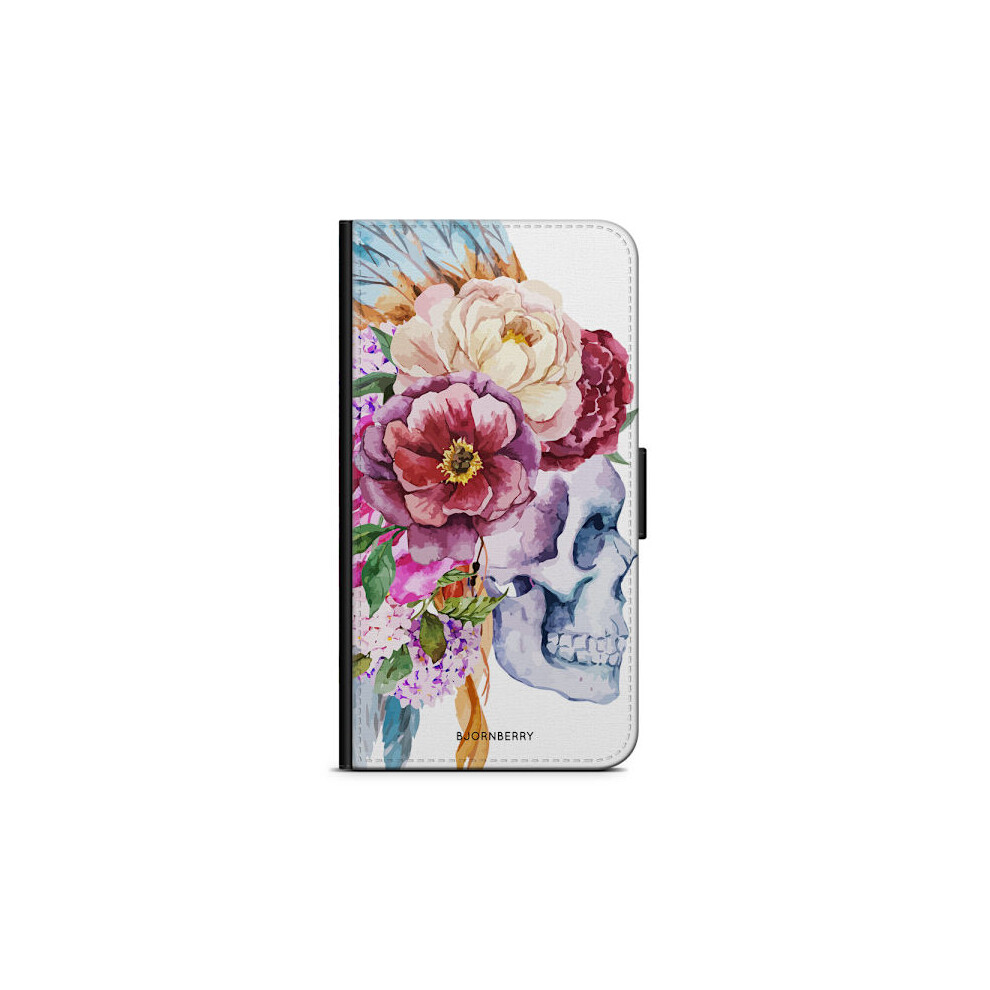 Bjornberry Case Compatible With Samsung Galaxy S21 - Skull Flowers 9170372891184