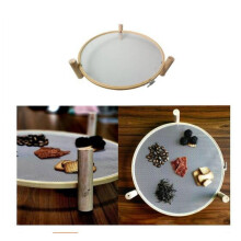 Uclet Rack Wooden Pasta Herb Drying Rack Stackable Food Dryer With Net Multipurpose