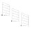 3Pcs White Plastic Shelf Organizer for Closet Durable Home Storage 7