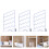 3Pcs White Plastic Shelf Organizer for Closet Durable Home Storage 6