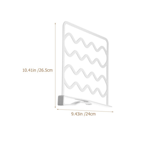 3Pcs White Plastic Shelf Organizer for Closet Durable Home Storage 2