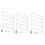 3Pcs White Plastic Shelf Organizer for Closet Durable Home Storage 4