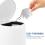 1Pc Compact White Push Rubbish Can with Lid for Household Use 9
