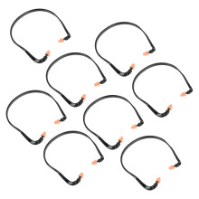 8Pcs Durable Silicone Noise-Canceling Banded Ear Plugs for Sleeping