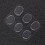 Raindrops 6pcs Drum Damper Transparent Reusable Sticky For Snare Drum 11