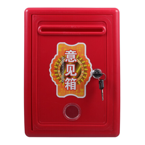 Mailbox Wall Mounted Red Plastic 1pcs