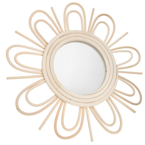Rattan Woven Mirror Wall Decor Wall Art Craft
