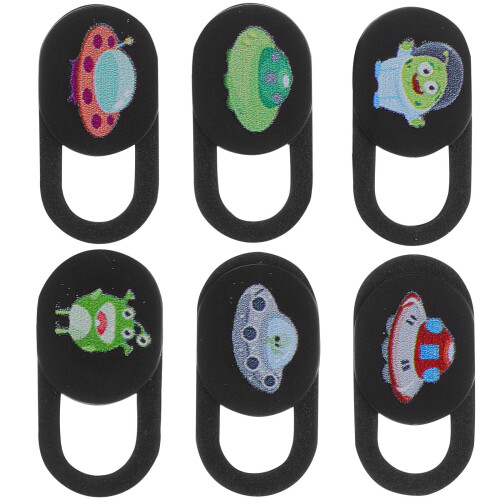 6pcs Camera Protective Cover For Laptop And Tablet 1.7x0.9cm