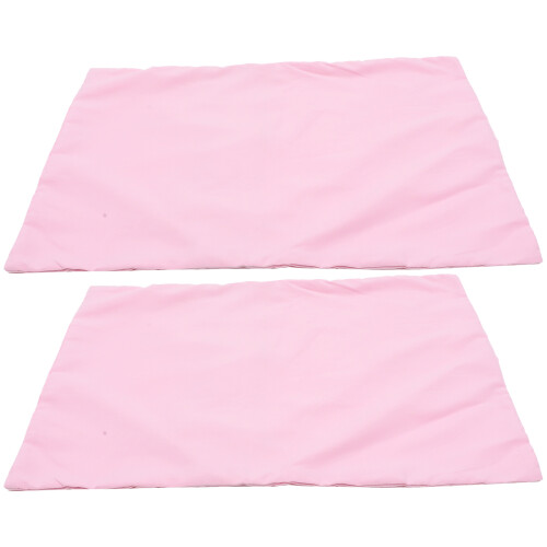 2Pcs Children Travel Pillowcase Pink Polyester Soft Envelope Closure 2