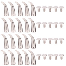 20Stk Mode DIY Metall Nieten Silberfarbene Punk-Bekleidungsaccessoires