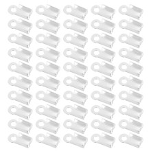 500St Zilveren Rvs Koordklemmen Voor Armbanden Halskettingen DIY
