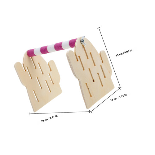 Perchoir Multifonction En Bois Robuste Pour Perroquet Intérieur 1