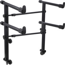 2Sets Black Iron Adjustable Keyboard Stand Durable Piano Rack Holder
