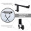 2Sets Black Iron Adjustable Keyboard Stand Durable Piano Rack Holder 6