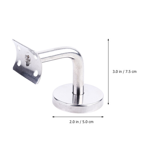 5Pièces Support Bannister Acier Inox Argenté Usage Polyvalent 1