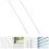 2Pcs Sturdy White Aluminum Blinds Rods with Hook for Home Drapery Use 2