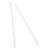 2Pcs Sturdy White Aluminum Blinds Rods with Hook for Home Drapery Use 9