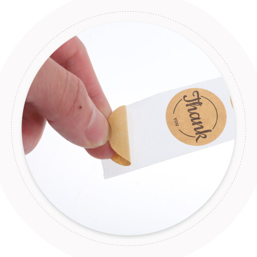 1 Rol Stickerlabels Kraftpapier Tags Stickers 2