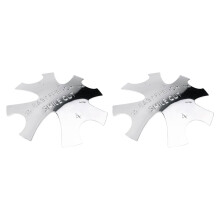 2Pcs Metal Nail Cutter Templates Silver Manicure Stencil DIY Tool