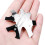 2Pcs Metal Nail Cutter Templates Silver Manicure Stencil DIY Tool 6