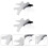 2Pcs Metal Nail Cutter Templates Silver Manicure Stencil DIY Tool 5